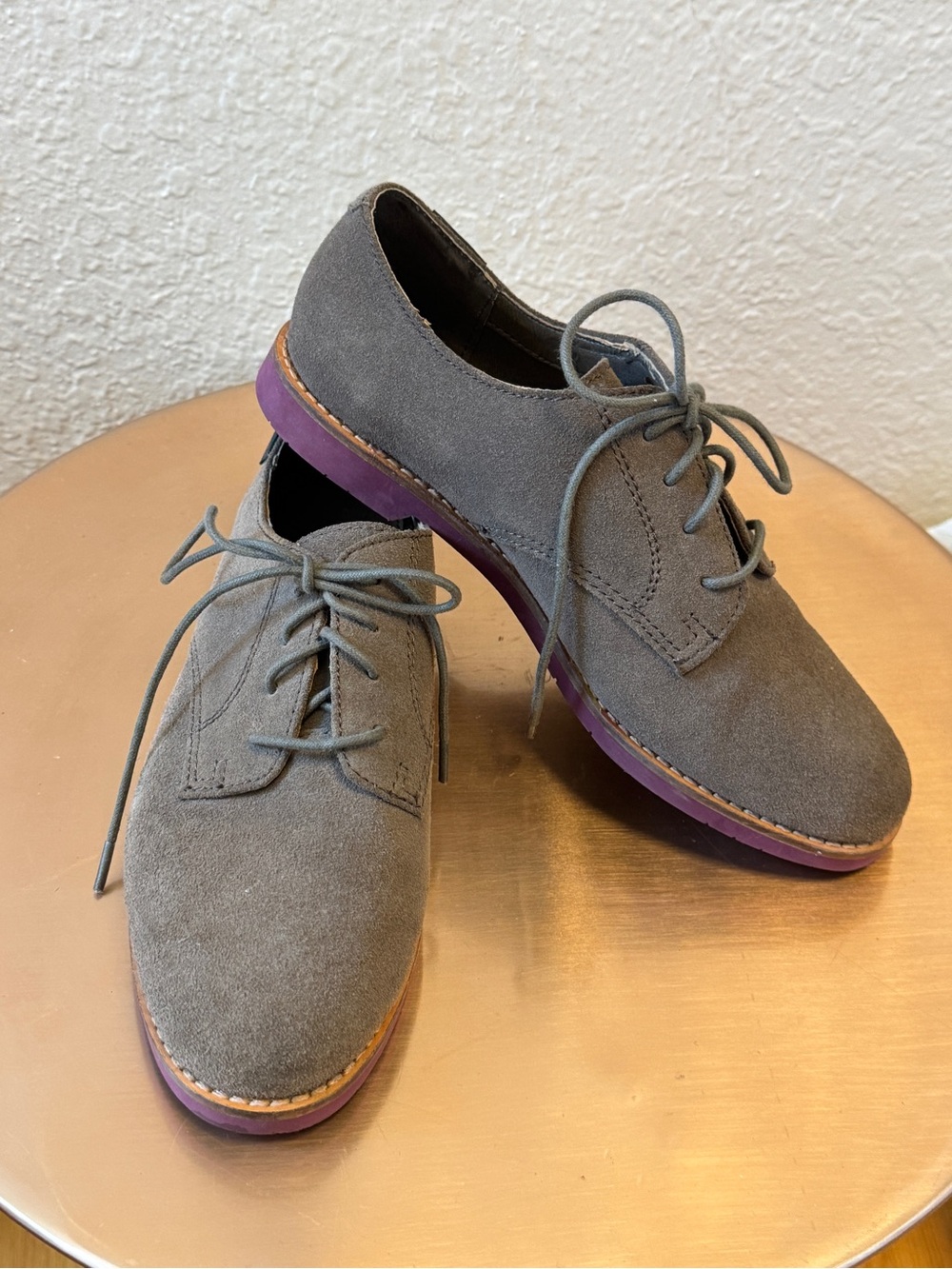 G.H. Bass & Co. Tan Leather Women's Oxford Shoe Ely-2 in Sea Rock